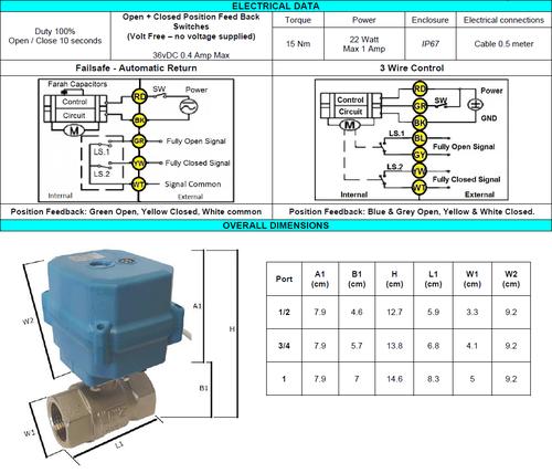 1/2-1 BSP Motor Actuated Ball Valve